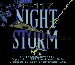 F-117 Night Storm Title Screen